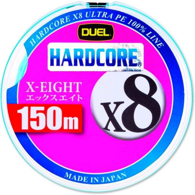 Шнур YO-ZURI PE HARDCORE X8 DUEL 1.2/0.191мм 12.0кг 150м WHITE H3297-W